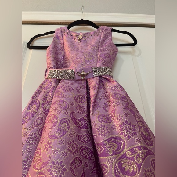 Disney Purple Paisley Kids Dress with Sparkling Belt - Picture 3 of 4
